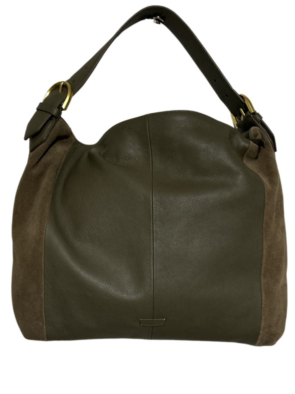 Vince Gamuto Pebble Leather/Suede Elize Hobo Morel